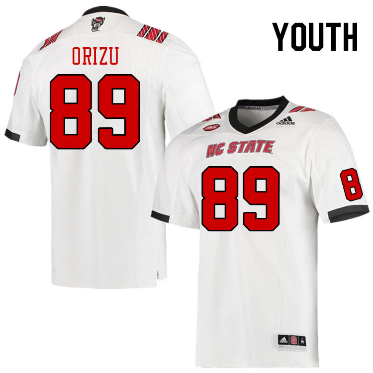 Youth #89 Odera Orizu NC State Wolfpack College Football Jerseys Stitched Sale-White - Click Image to Close